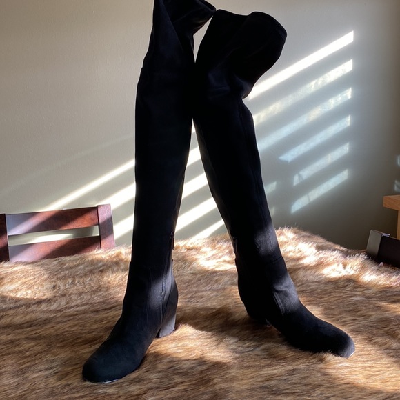 SAM EDELMAN VARONA BLACK STRETCH SUEDE - Picture 3 of 11